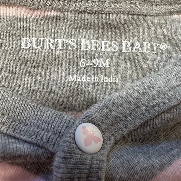 Baby Girl Clothing Bundle 5pc Carter’s Burt’s Bees Gerber 6-12 Months - Picture 11 of 11